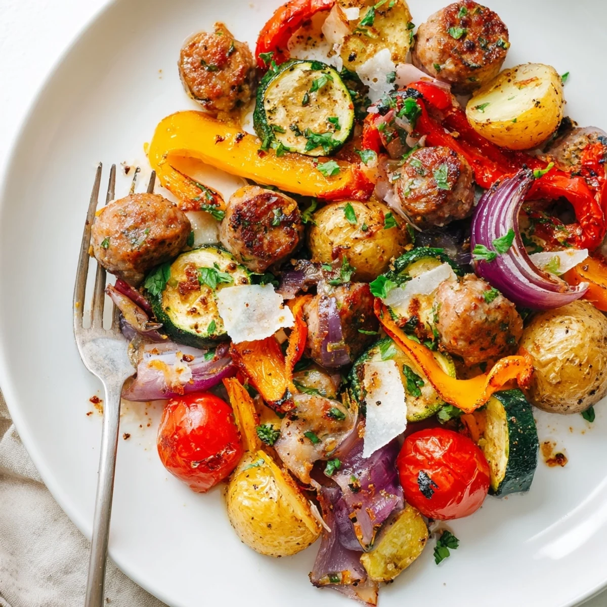 Easy sheet pan sausage and veggies, a hearty, one-pan meal bursting with flavor.
