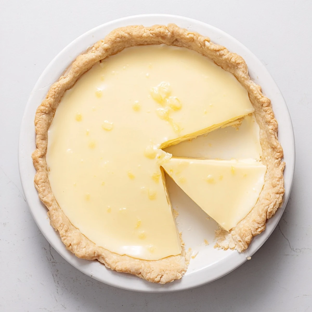 Homemade Water Pie, cooling after baking with a perfectly flaky crust, ready to enjoy.