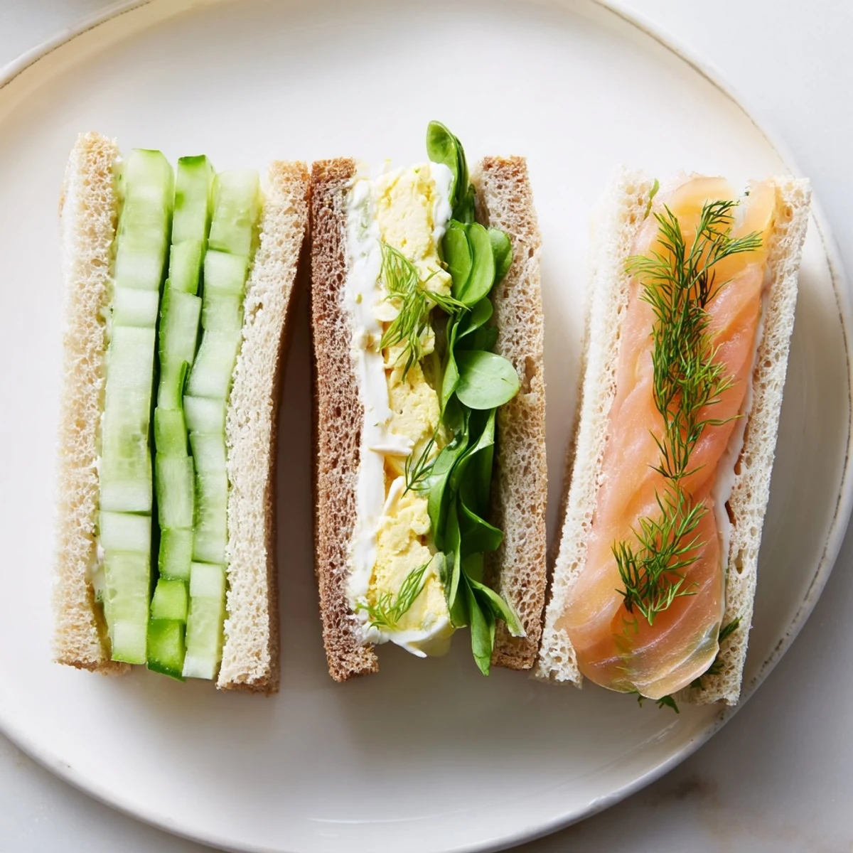 Castle Feast Royal Tea Party Sandwiches artfully arranged on a platter, ready for a delightful tea party.