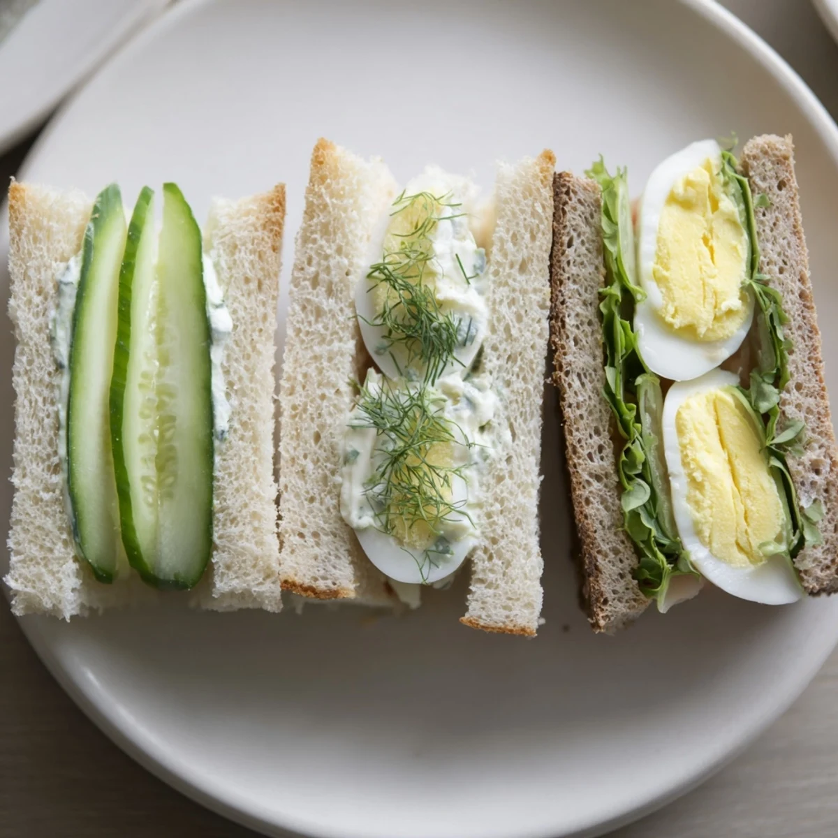 Freshly made Castle Feast Royal Tea Party Sandwiches show off diverse fillings, promising a lovely assortment of flavors.