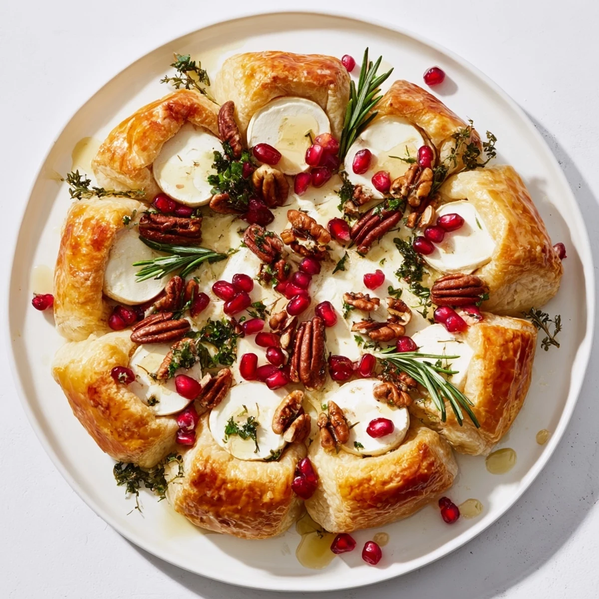 Pomegranate and Brie Wreath