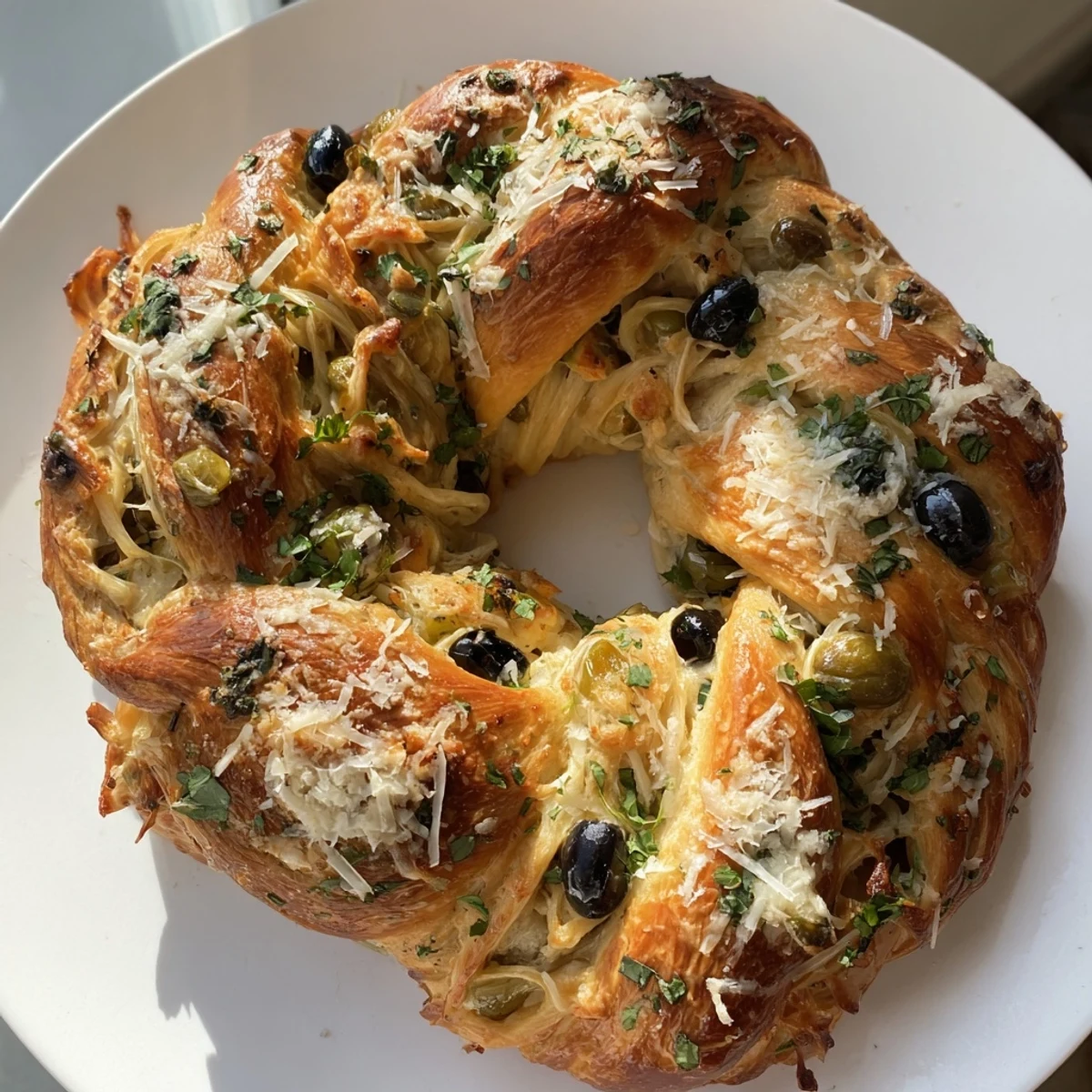 Herb Cheese Olive Wreath