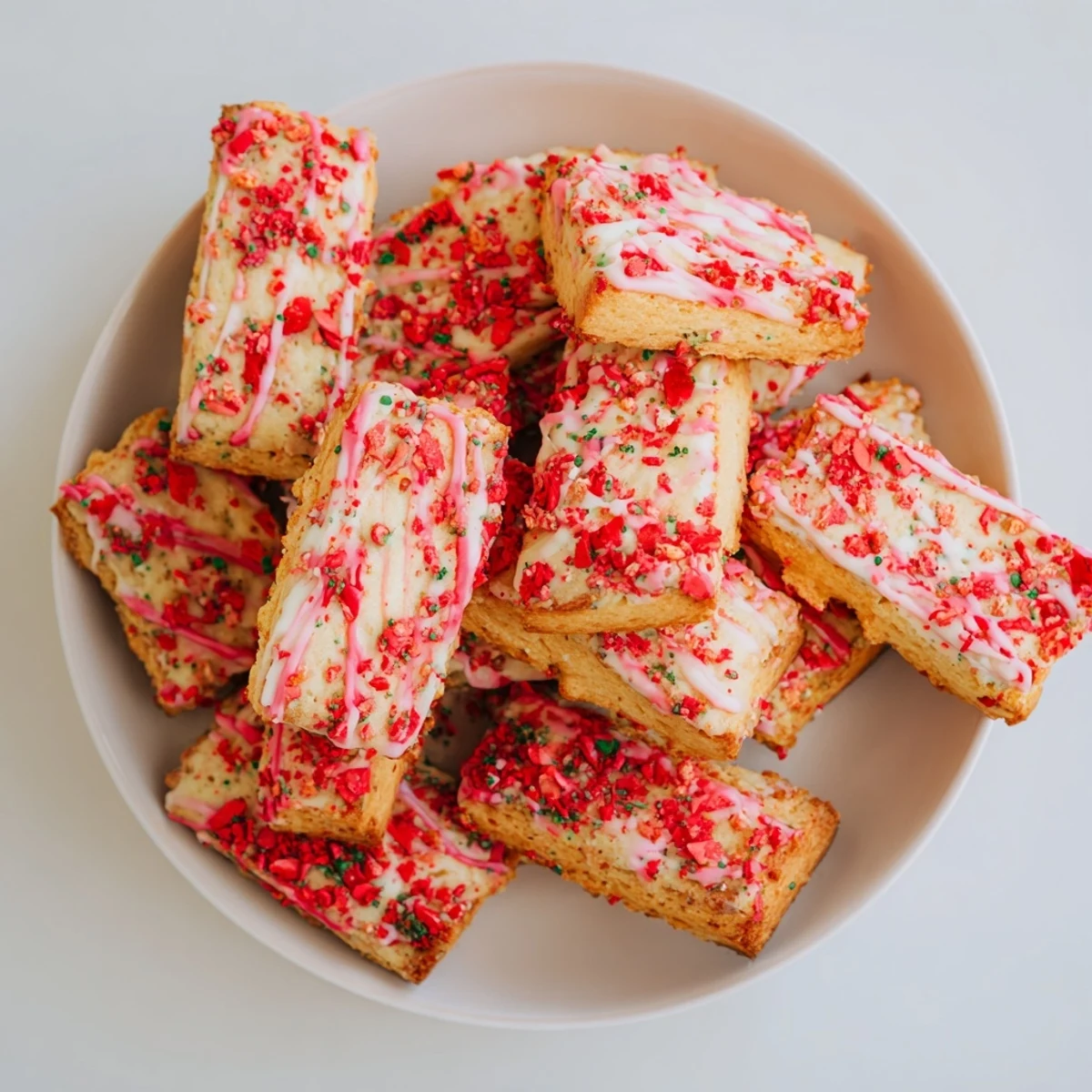 Close-up of beautiful, swirled Candy Cane Swirl Cookies, perfect for sharing at a holiday party.