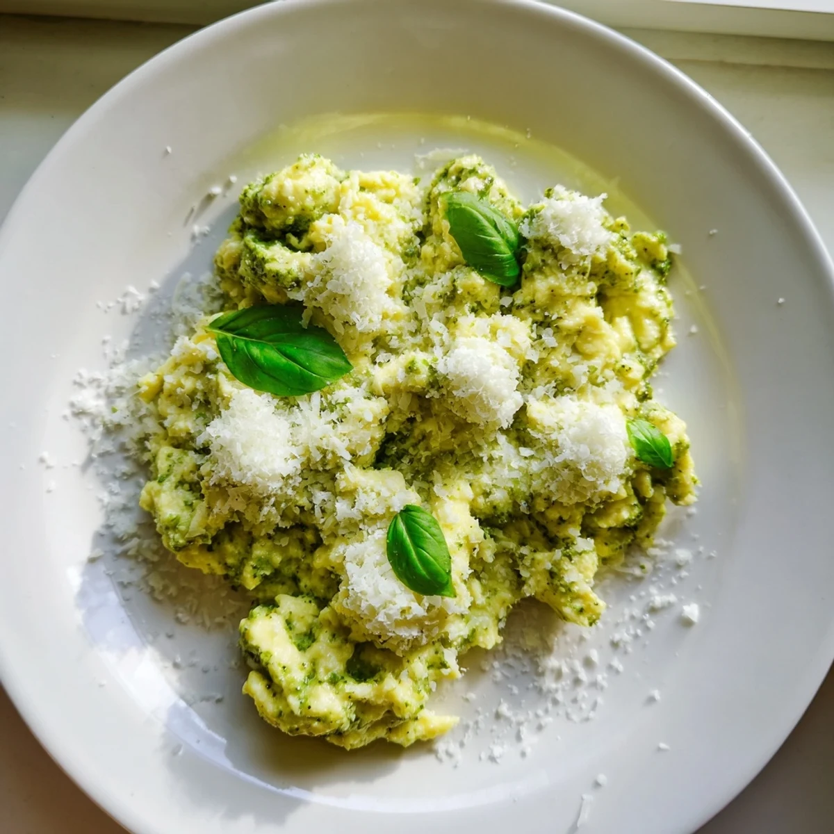 Pesto Cottage Cheese Eggs