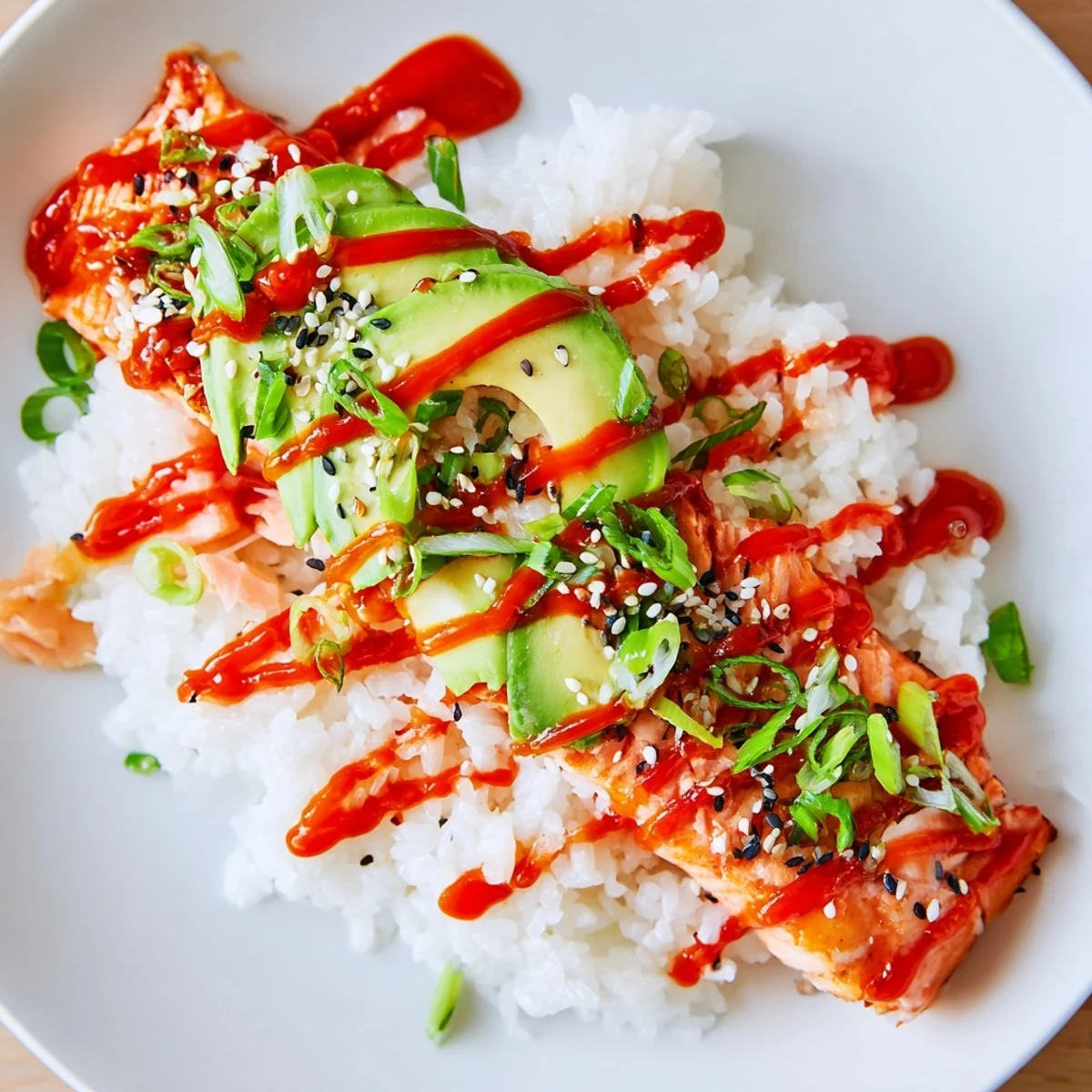 Warm, flavorful Classic Salmon Rice: A quick and easy, delicious meal with flaked salmon and tasty toppings.