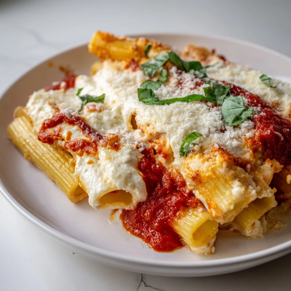 Cheesy Baked Ziti Delight