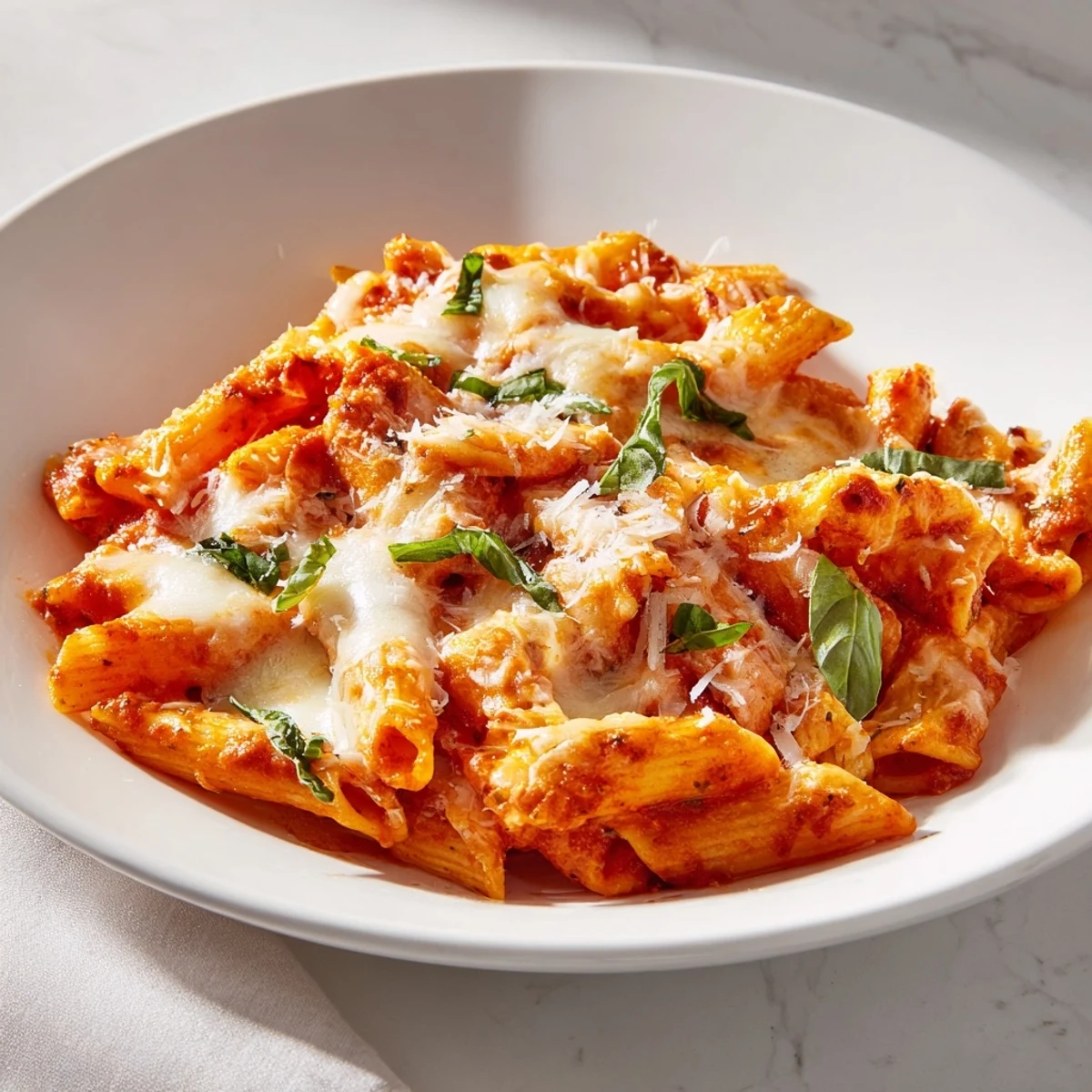 Baked Penne Arrabbiata Dish