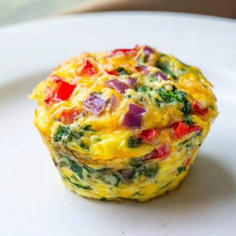 Golden-brown Easy Christmas Morning Egg Muffins, fluffy and savory, are filled with colorful veggies.