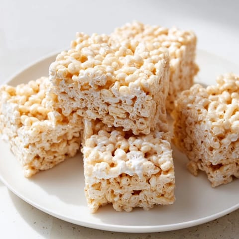 Melted marshmallows and crispy cereal unite in these classic Rice Krispie Treats.  