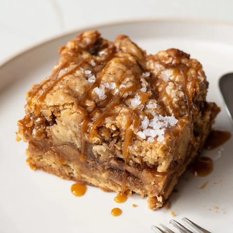 Salted Caramel Blondie Bars