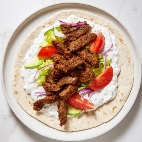 Beef Shawarma Wraps Creamy Yogurt