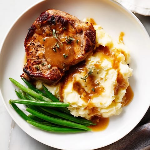 Pork Chops Cheddar Mash