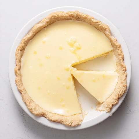 Homemade Water Pie, cooling after baking with a perfectly flaky crust, ready to enjoy.