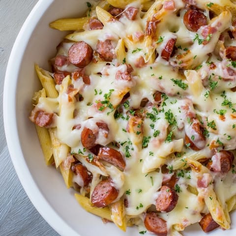 Budget Sausage Cheese Pasta