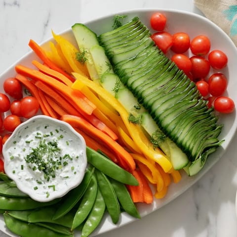 Fan-Shaped Cucumber Carrot Dip