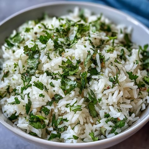 Fluffy cilantro lime rice, a vibrant side dish bursting with fresh zest.