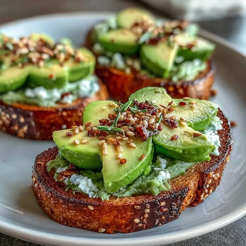 Shamrock avocado toast with everything seasoning, featuring vibrant green shamrock shapes and a savory crunch on whole grain bread.