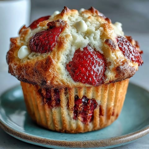 Strawberry White Chocolate Muffins