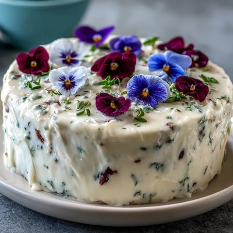 Spring Cake Pressed Flowers