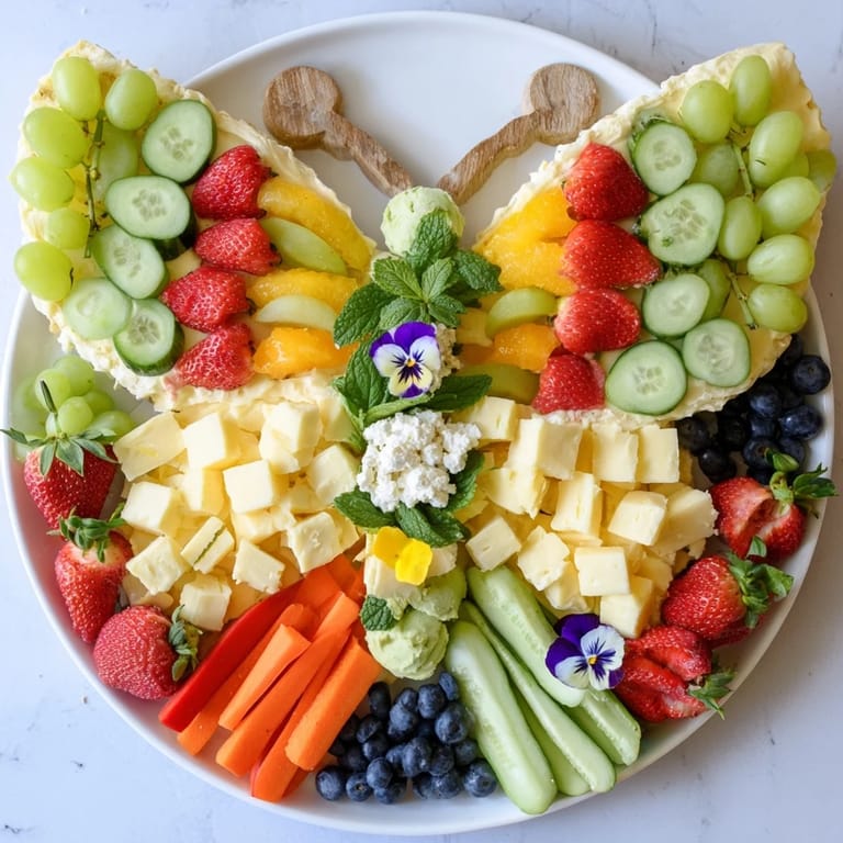 Gather around the beautifully presented Butterfly Summer Board, a vibrant appetizer perfect for summer gatherings.