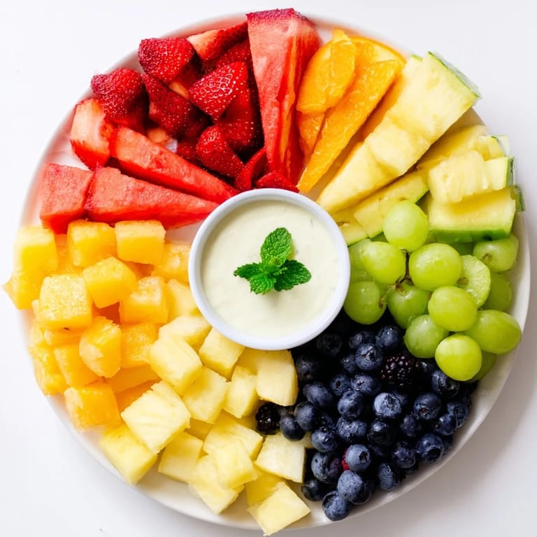 Summertime Beach Ball Fruit Platter: colorful fruits arranged for a healthy and fun snack, perfect for sharing.