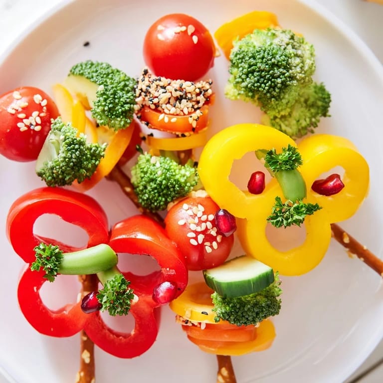 Colorful Themed Crudités platter showcases holiday-themed veggie dippers ready to enjoy with a creamy dip.