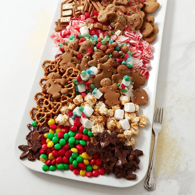Get ready to indulge in a sweet Santas Sack Candy Avalanche with chocolate, cookies, and crunchy textures.