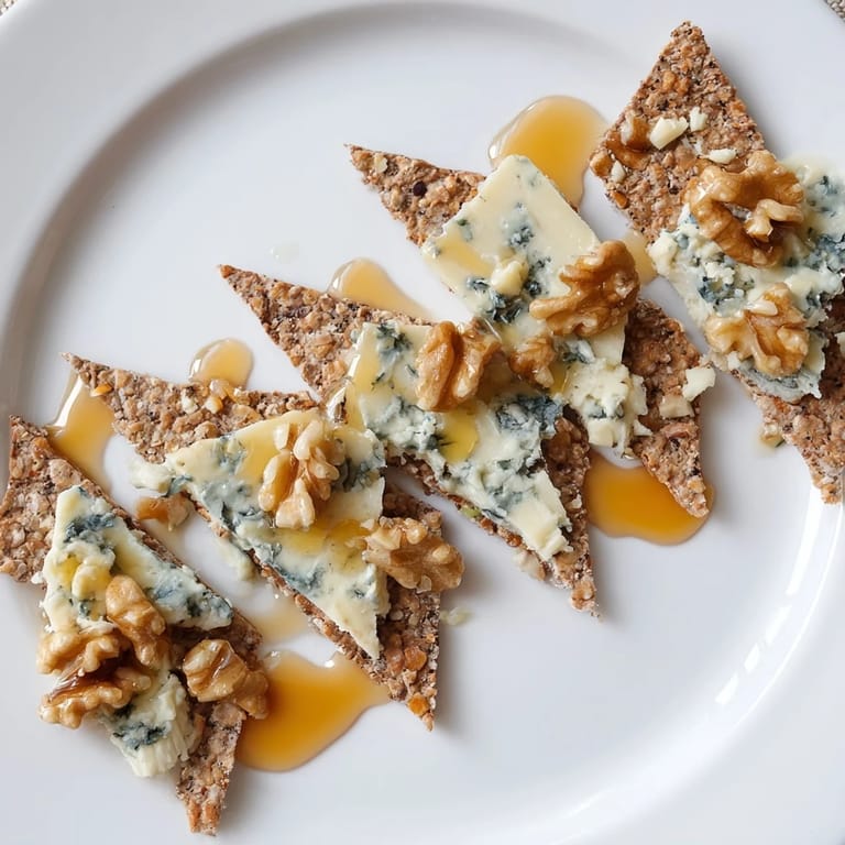 Elegant Blue Ridge Mountains cheese platter, featuring blue cheeses, honey, and walnuts, ready to serve.
