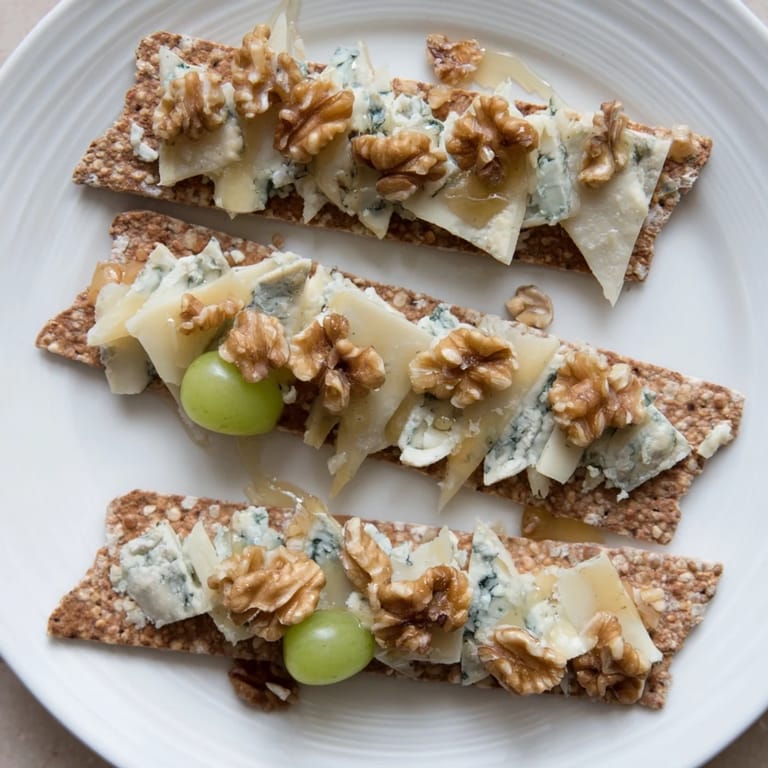 Fresh grapes accent the scenic Blue Ridge Mountains cheese arrangement, with artisanal crackers for dipping.