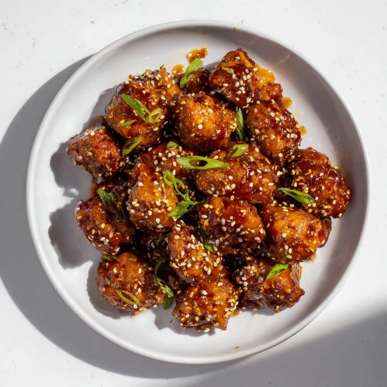 Imagine the perfectly cooked air fryer chicken bites, garnished with fresh chives, a flavorful bite!