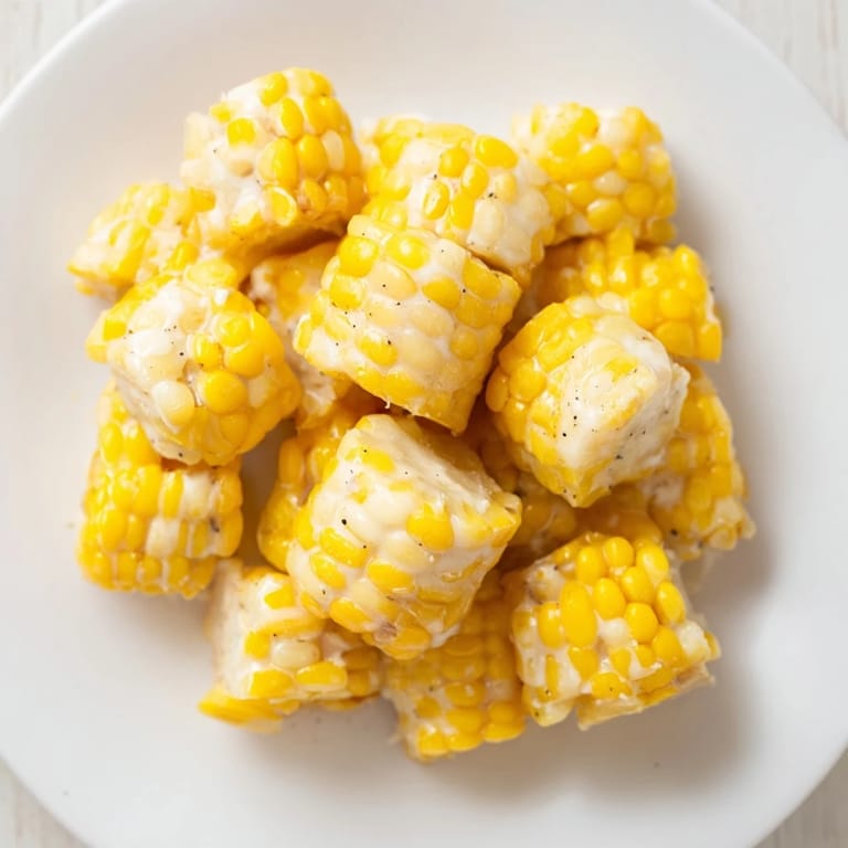 Creamy Honey Butter Skillet Corn, a delicious side—perfectly seasoned with salt and pepper.