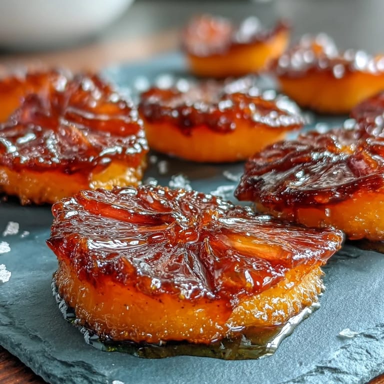 Glossy, translucent orange wedges delicately candied for a burst of citrus sweetness, perfect as a dessert topping or yogurt mix-in.