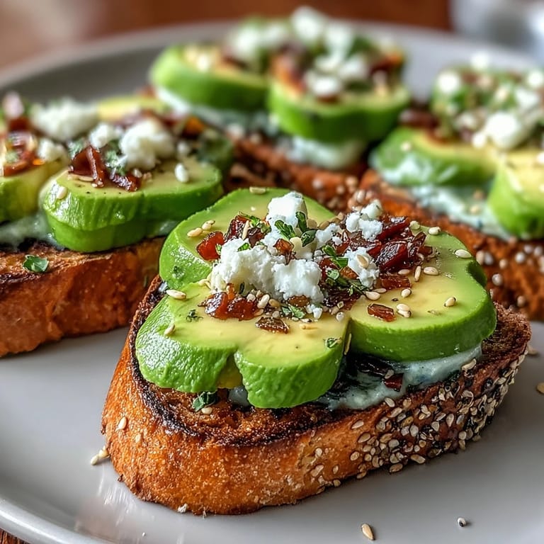 Creamy avocado toast garnished with fresh chives, everything seasoning, and a playful shamrock cutout, perfect for a colorful brunch.