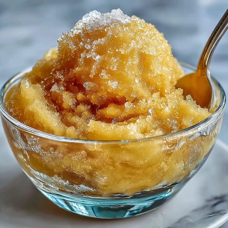 Silky Limoncello Sorbet served in chilled glasses, offering a vibrant lemon flavor and smooth texture for palate cleansing.