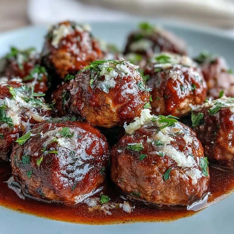 Slow Cooker Meatballs in Marinara—golden-brown bites of savory meat, gently cooked in aromatic, homemade-style sauce.  
