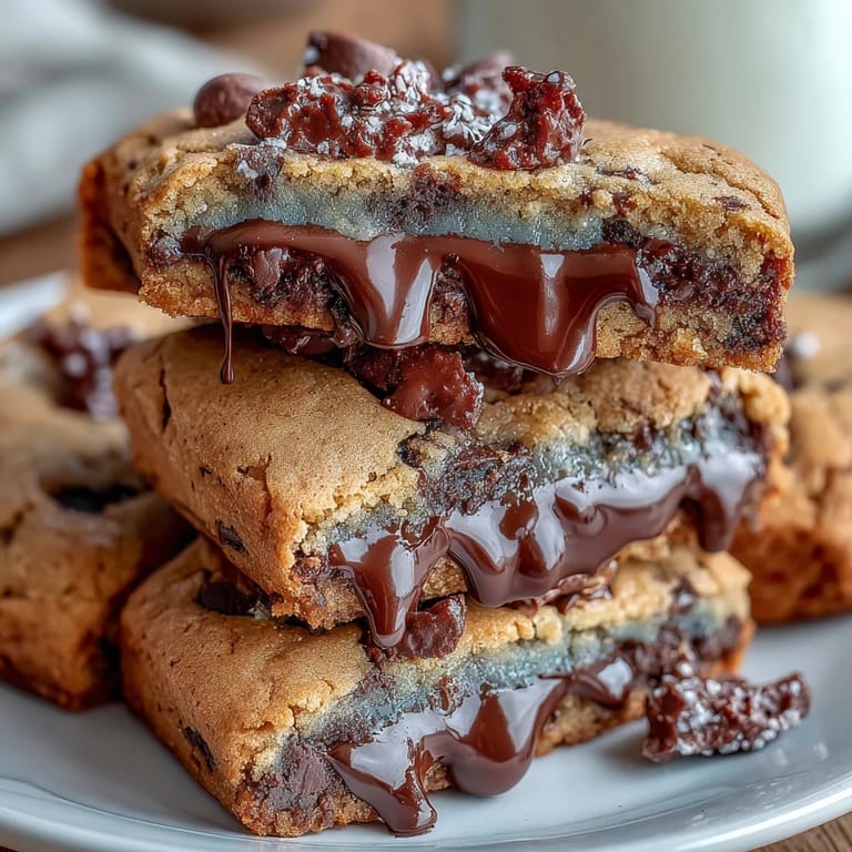 These chewy cookie bars are loaded with chocolate chips and colorful candies, finished with a decadent white chocolate drizzle—perfect for any graduation party.