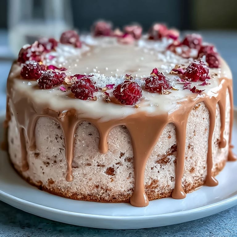 Rosé Velvet Cake with Gold Drip: Three luscious pink velvet cake layers soaked with rosé, topped with silky buttercream and a luxurious edible gold drip.