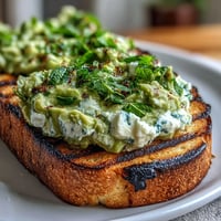 Creamy fava bean and mint spread served on smoky grilled sourdough bread for a fresh spring appetizer.  